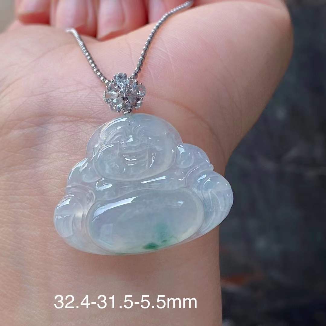 Jade - Pendentif Jade Bouddha – Or 18K