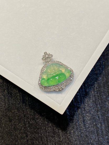 Jade - Pendentif Bouddha en Jade (Fo Gong)
