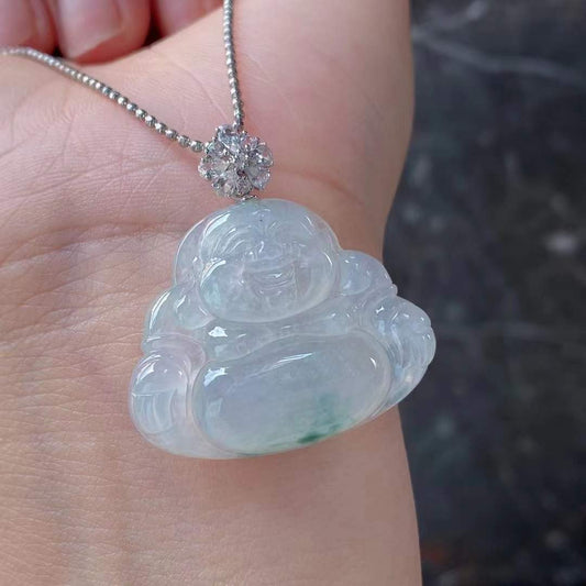 Jade - Pendentif Jade Bouddha –  Or 18K