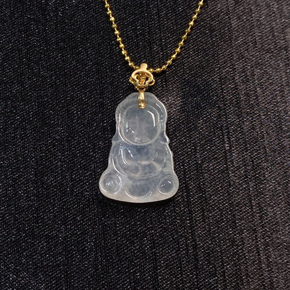 Jade - Pendentif petit bouddha blanc