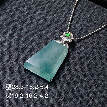 Jade - Pendentif Wu Shi Pai de Qualité Glace